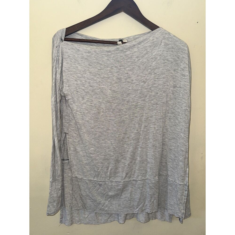 We The Free People Grey Off The Shoulder Tunic Top Long Sleeve Side Slit XS